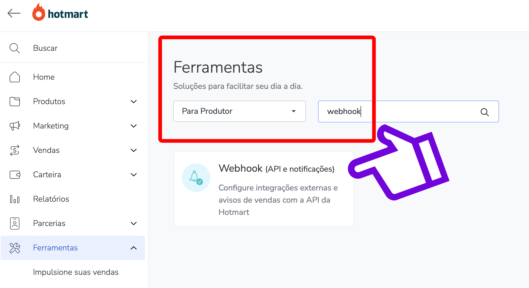 Webhook Botgram e Hotmart - Passo 2